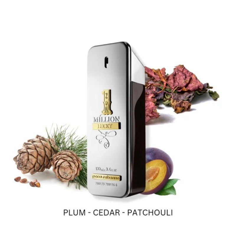 100ml Paco Rabanne Million Lucky Eau de Toilette Spray Original Perfumes Lasting Woody Fragrance Perfume Cologne Homme Makeup