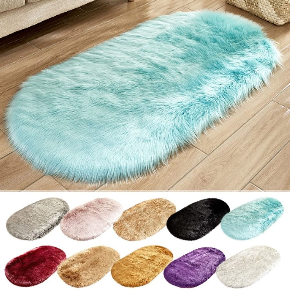 Area Rugs for Living Room Super Soft Faux Sheepskin Area Rugs for Bedroom Floor Shaggy Plush Carpet Faux Rug Bedside Rugs