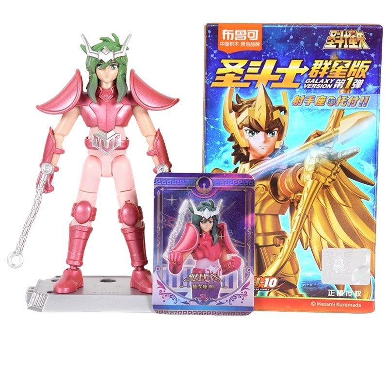 Blokees Gold Saint Action Figure Galaxy Version 02 Libra Dohko Sagittarius Saint Seiya Assembling Toys Children Birthday Gift