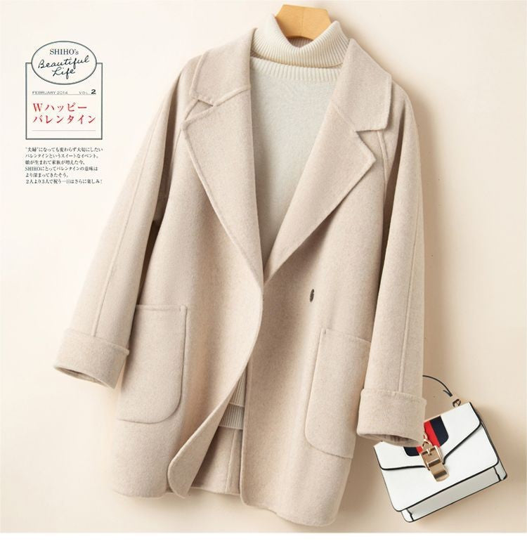 Women's Mid-length Coat Casual Thick Wool Blazer