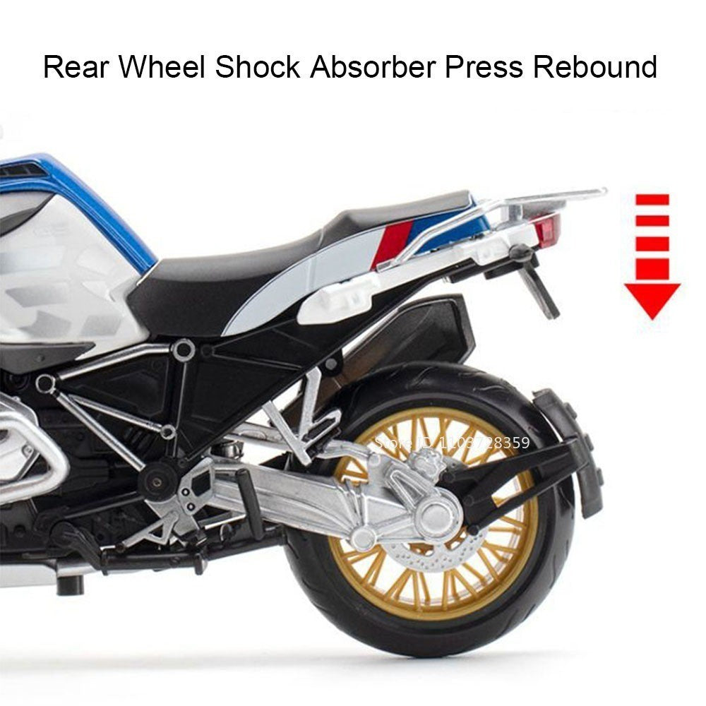 1:12 Suzuki GSX1000R R1250GS Alloy Diecast Toys Motorcycle Models Car with Light Shock Absorption Miniature Motorbike Boys Gifts