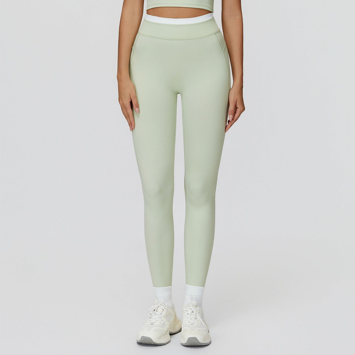 High Waist Fitness Sports Leggings Solid Yoga Leggings Women Gym Workout Trousers Female Quick Dry Push Up Slim Yoga Pants