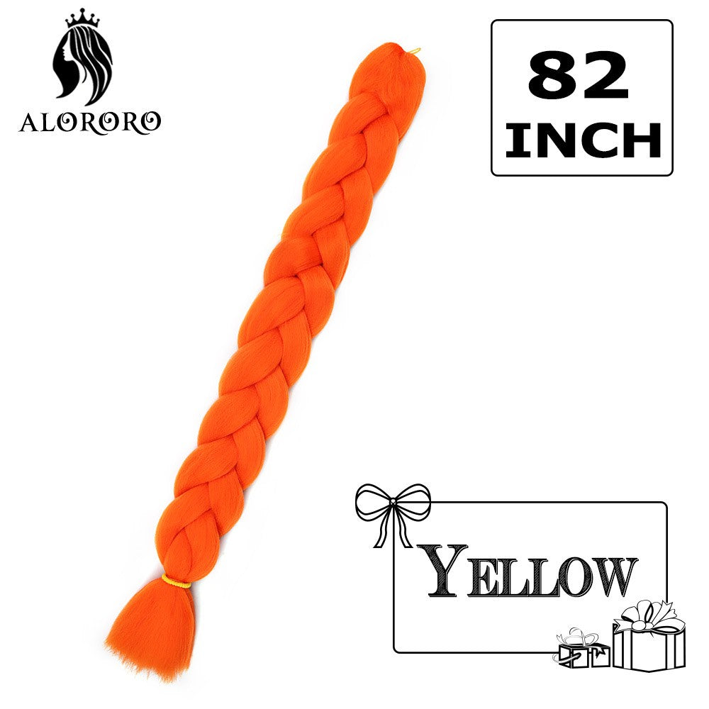 Alororo Synthetic Jumbo Braid Hair 82 Inch African Fake Hair High Temperature Fiber Puple Red Braiding Hair Extensions for Women