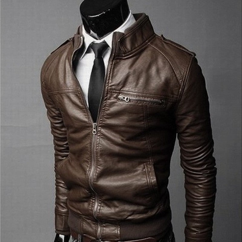 MRMT 2025 Brand New Men's Motorcycle Leather Jacket Slim Men Leather Jacket Outer Wear Clothing For Male Garment Man Jackets