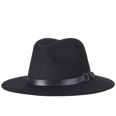free shipping 2022 new Fashion men fedoras women's fashion jazz hat summer spring black woolen blend cap outdoor casual hat X XL