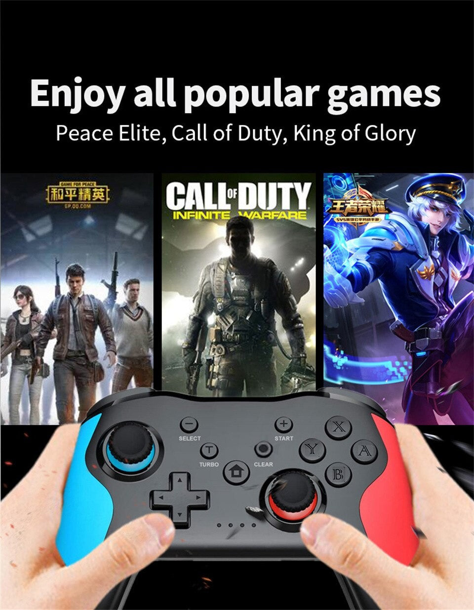 GAMINJA MG25Z Wireless Controller Bluetooth Gamepad For Nintendo Switch PS3 PC Joystick Dual Vibration Gamepad Lag Free
