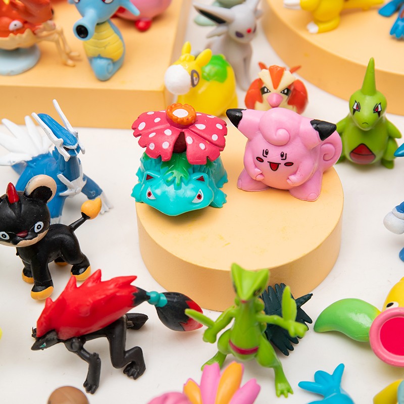 Pokemon Mini Figures 144 2-3cm/250 4-6cm Anime Model Different Styles Cute Doll Toys Pikachu Pokémon Go Children Birthday Gifts
