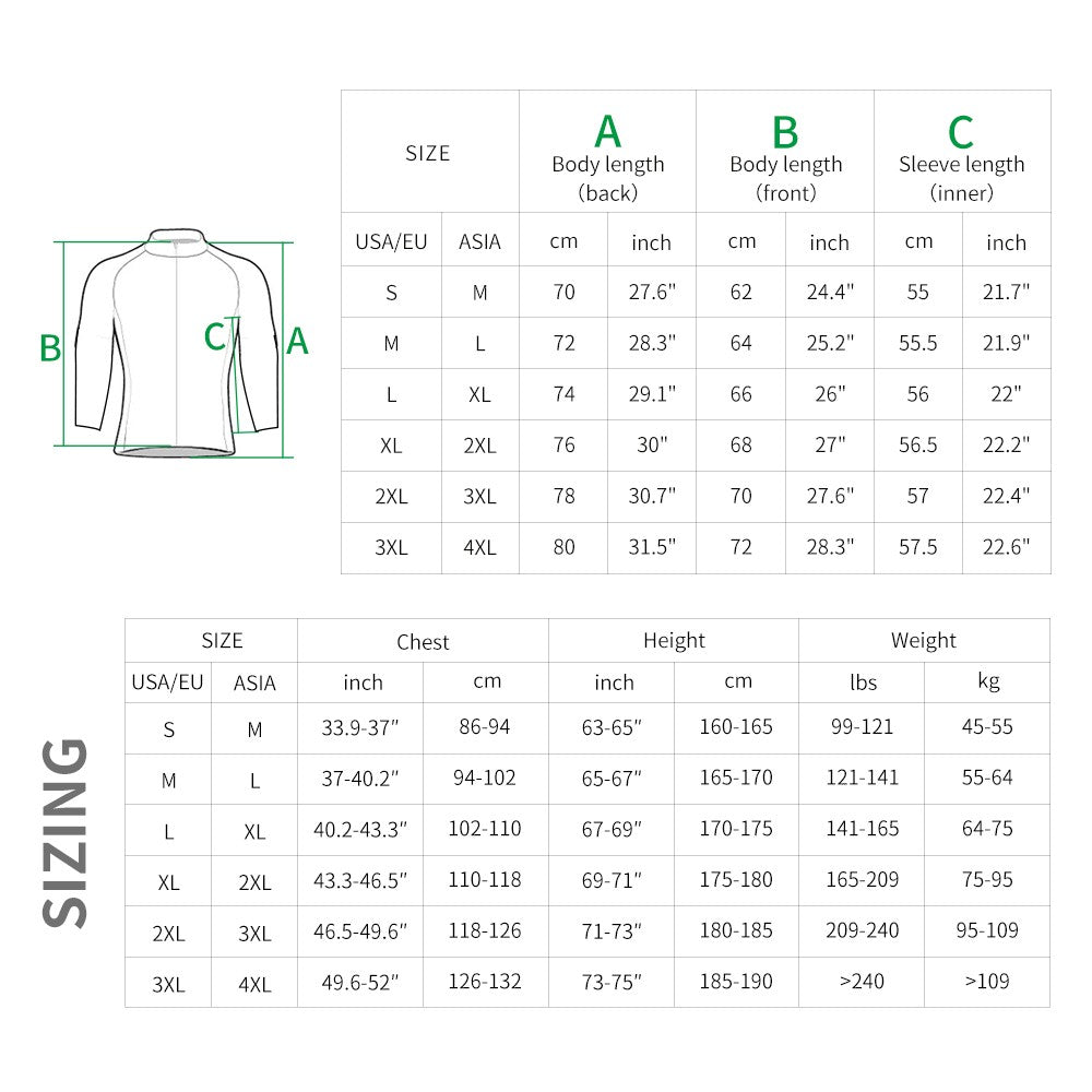 WOSAWE Men's Cycling Jersey Set Winter Fleece Cycling Jacket Pants Warm Long-sleeved Suit Bike Bicycle Jacket Riding Suit