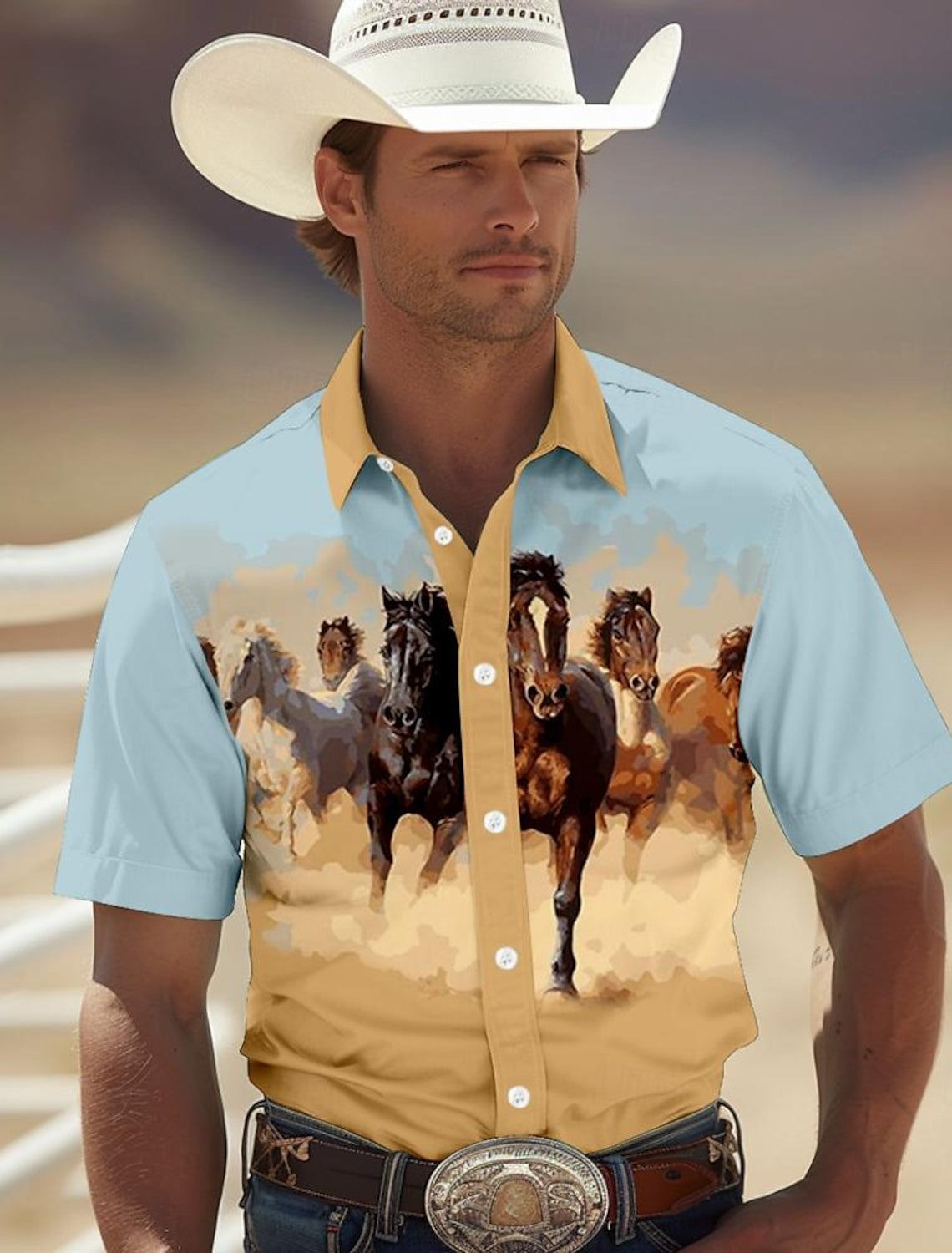 Floral western style Tribal Hawaiian shirts 3D Print Men's Summer Loose Beach Oversize Short-sleeved Top Men's Shirts For boy