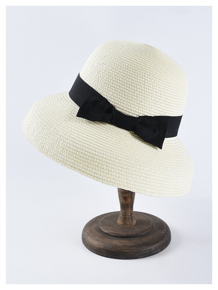 USPOP New women sun hats fashion bow straw hats casual summer wide brim drooping beach hat female summer hat