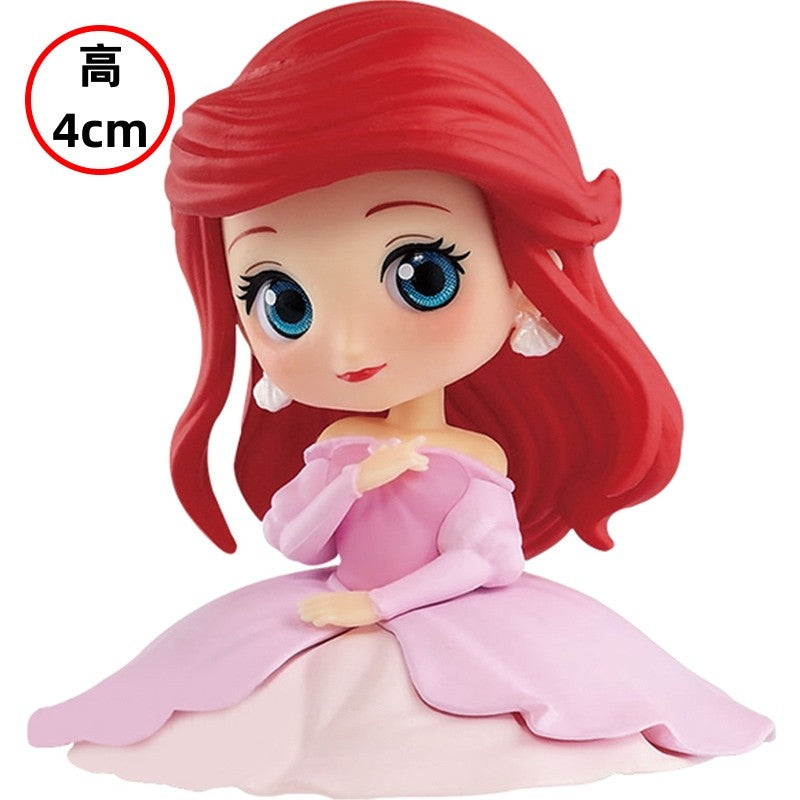 Bandai Disney The Little Mermaid Anime Qposket Characters Ariel Glitter Line Action Figure Collectible Model Toys Birthday Gift