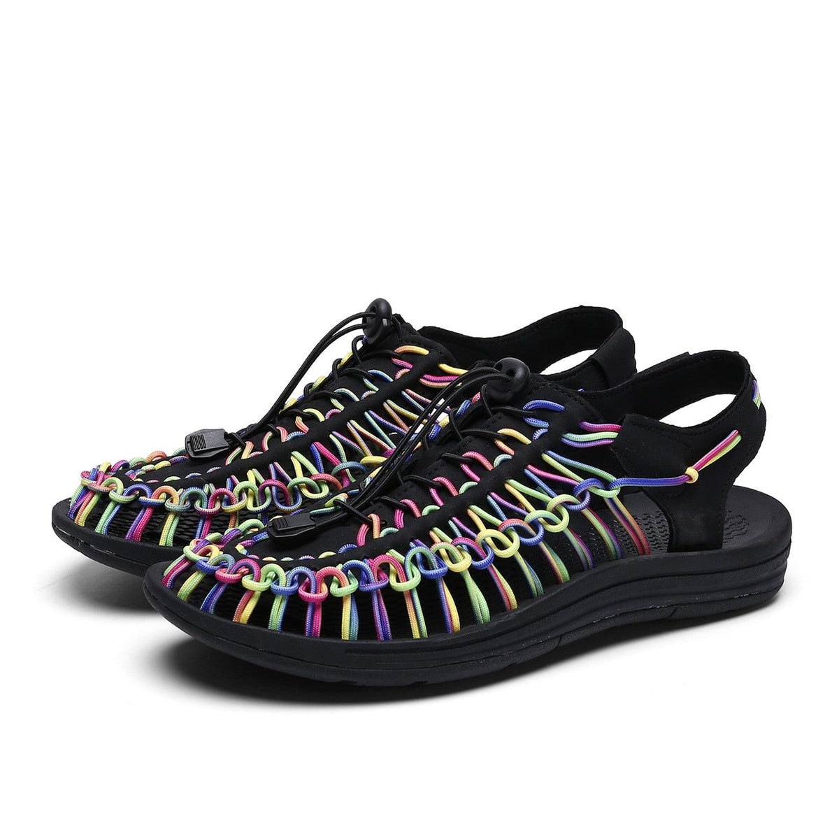 2024 New Arrival Summer Men's Shoes Breathable Beach Loafers Hand Woven Roman Sandals High Quality Men's Comfortable Flats