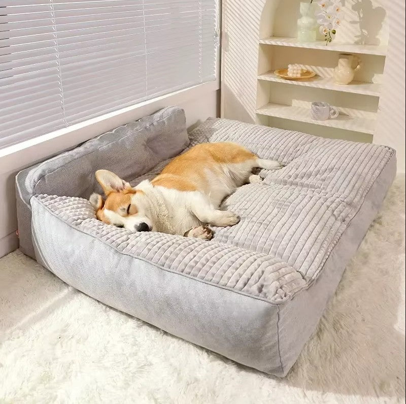 Winter Warm Fluffy Plaid Pet Mat - Removable Washable Dog Bed Luxury Sofa for Small/Medium Dogs & Cats Sleeping Accessories