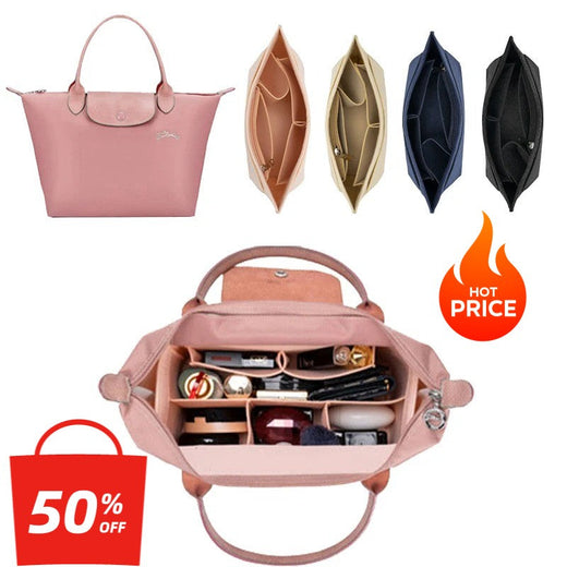 Custom Felt Bag Organizer forLongchamp Tote Purse Insert LinerPockets Travel Storage Essential ChristmasBag Fashion Enthusiasts
