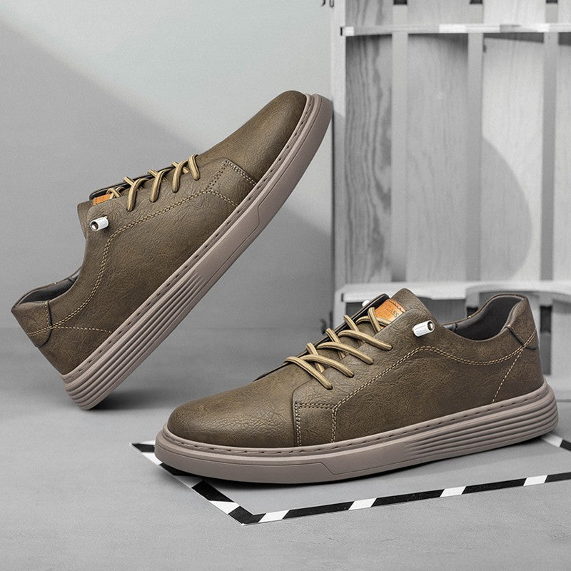 Genuine Leather Italian Casual Shoes Men's Lace Up Oxford Shoes Outdoor Jogging Shoes Office Men's Dress Shoes Large Size 36-45