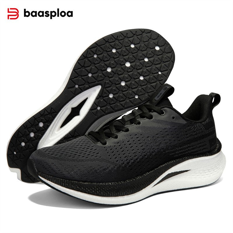 Baasploa Men Jogging Sports Shoes Carbon Plate Professional Cushioning Sneakers Male Outdoor Breathable Non Slip Running Shoes