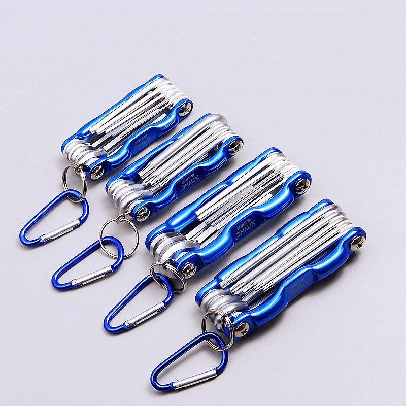 Portable Folding Hex Wrench Allen Set Metal Metric System Torx Hexagonal Spanner Screwdriver Hex Key High Quality Hand Tool