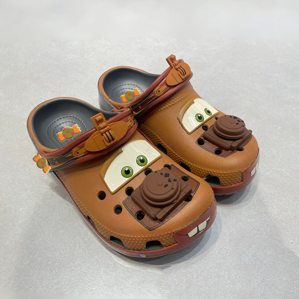 NEW Hot 2026 Animated Movie Cartoon Mcquenes Mater Pixar Waterproof Slippers Outdoor Sandals Casual Breathable Holiday Gift