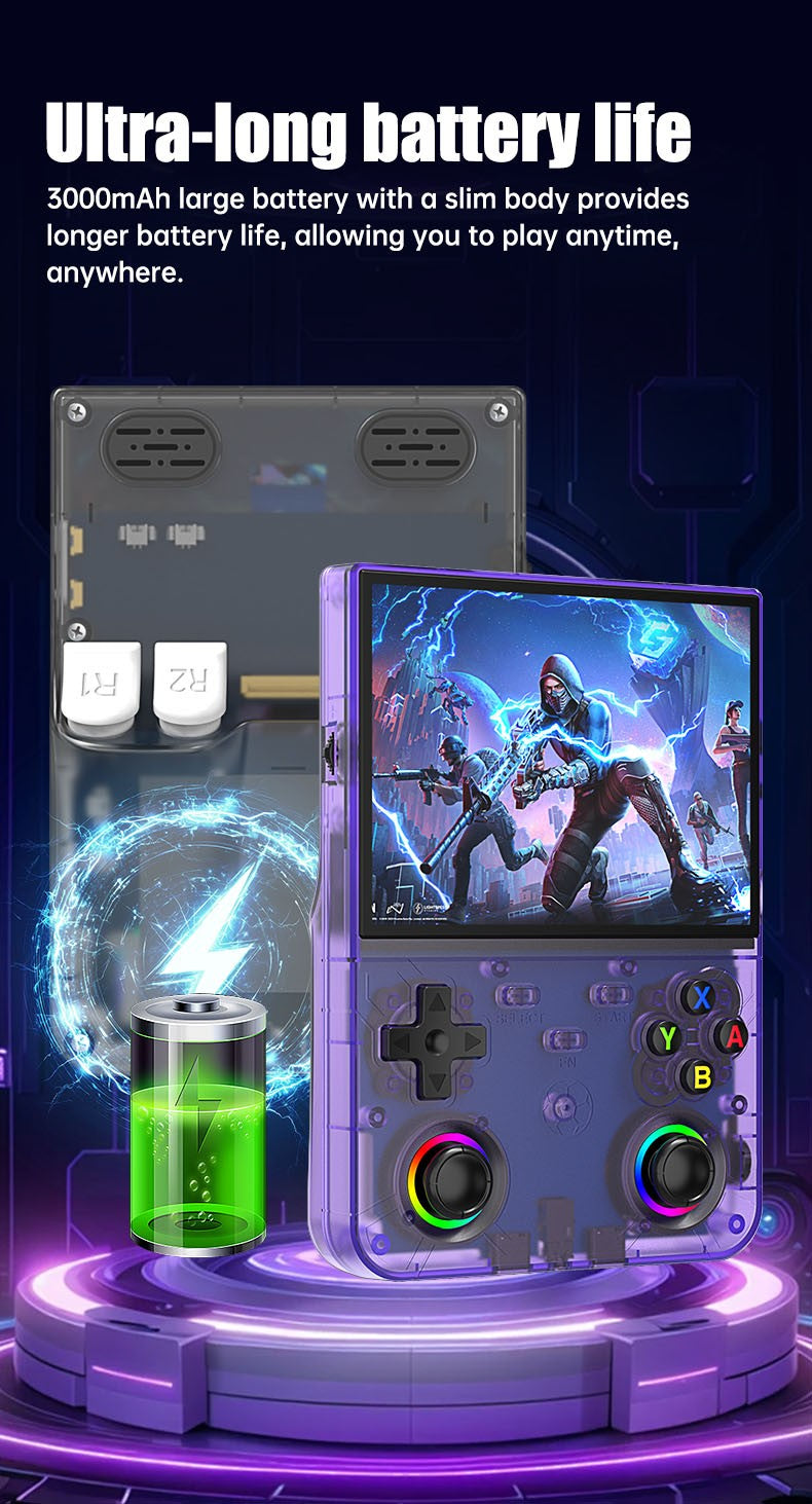 R36 Ultra X Retro Handheld Game Player Open Source Linux System 4.5" Screen Hall Effect Emulator Wireless Gamepad Game Console