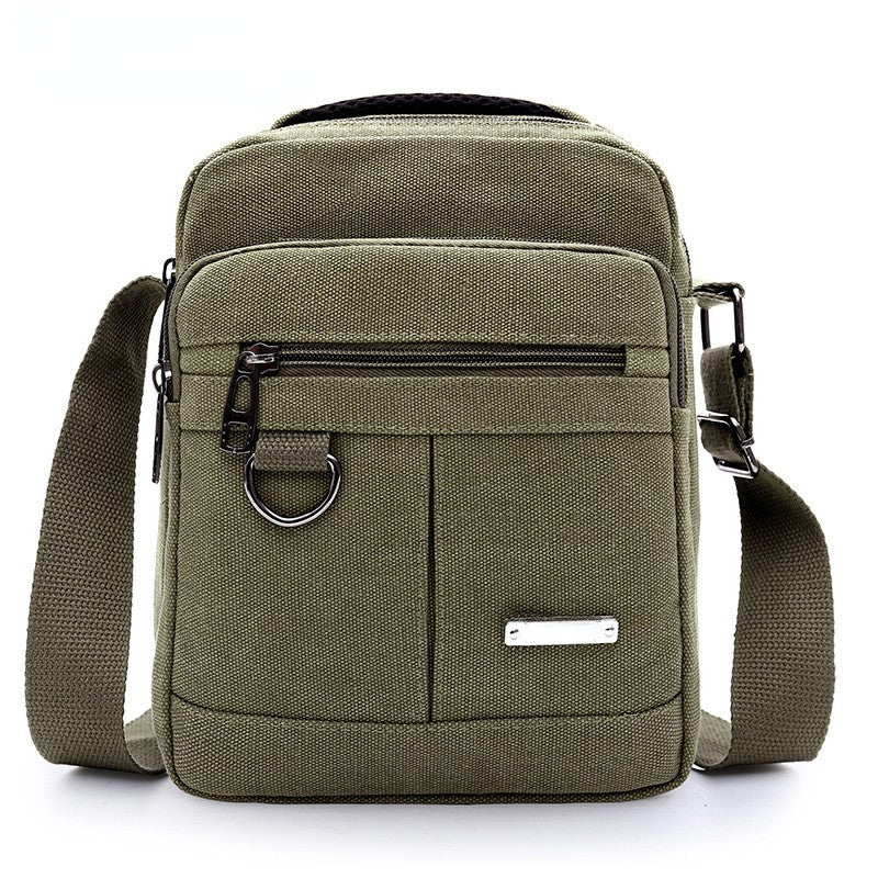 Canvas Shoulder Bag Men's New Korean Style Canvas Messenger Bag Outdoor Leisure Travel Portable Shoulder Bag Purse Handbag