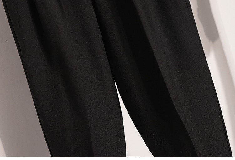 Plus Size Pants Woman 2025 Autumn Winter New Arrival High Waist Suit Pants High Quality Korean Style Straight Trousers