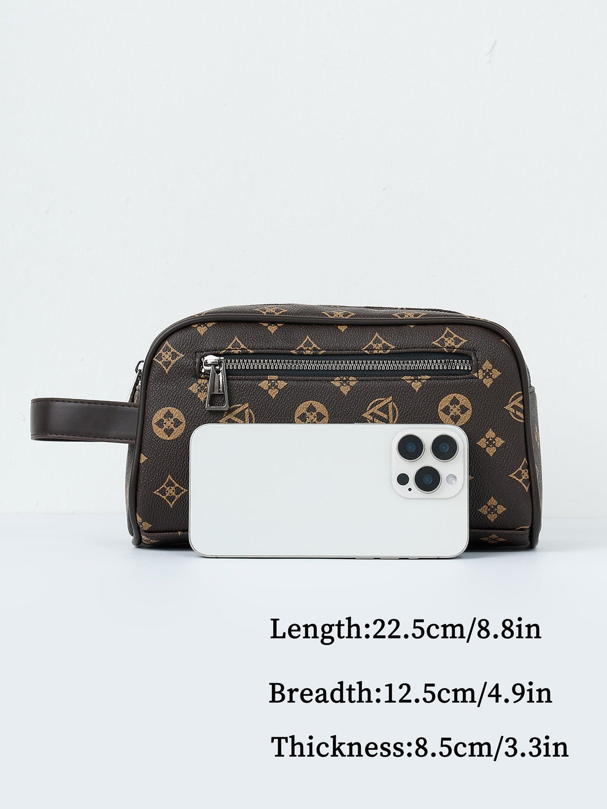 Retro Commuter Clutch Bag Fashion Business Portable Large Capacity Multifunctional Travel Tote Handbag Cell Phone Bag