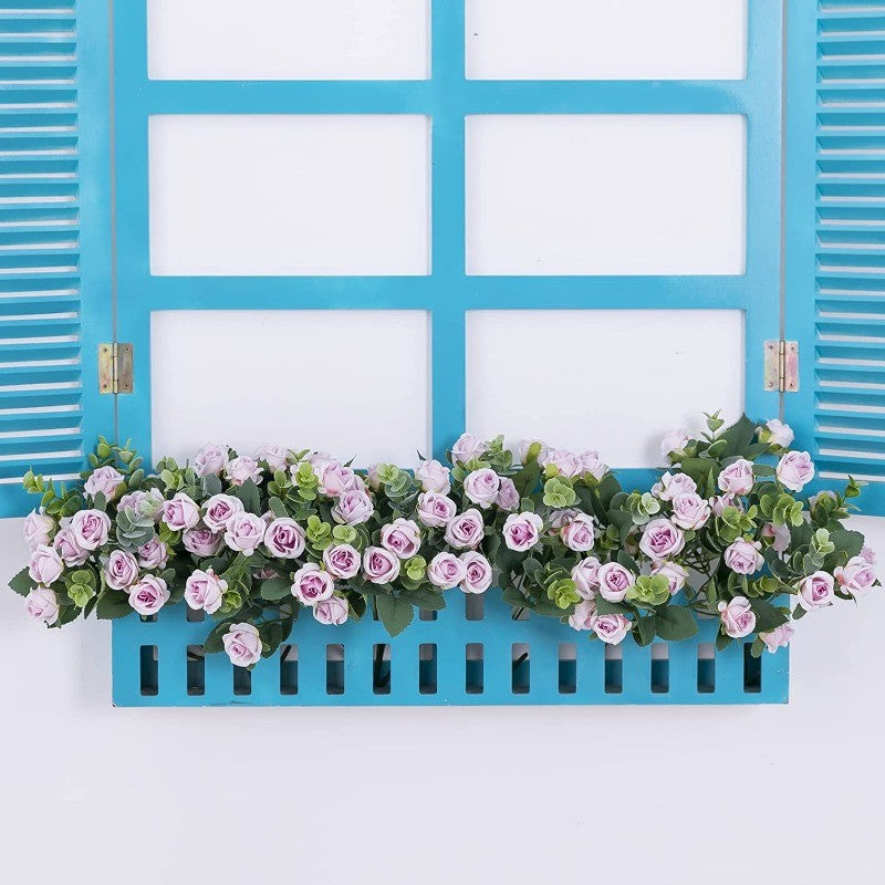 10 Heads pink Artificial Silk Rose Flowers Fake White Eucalyptus Peony Flower Bouquet, for Home Wedding Party Garden Decoration