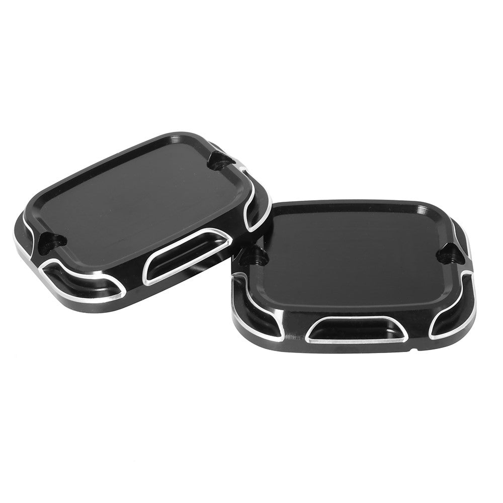 Motorcycle CNC Brake Reservoir Master Cylinder Cover F&R For Harley Touring Road King Street Electra Glide Ultra V-Rod Night Rod