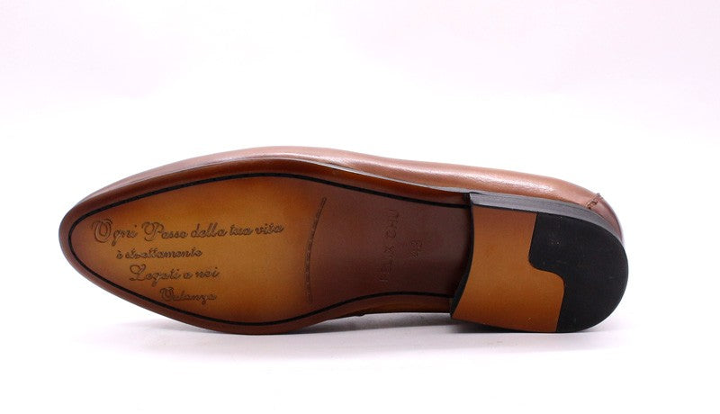 FELIX CHU Men's Genuine Leather Tassel Loafers Italian Luxury Fashion Slip-On Dress Shoes for Parties Weddings Casual Wear