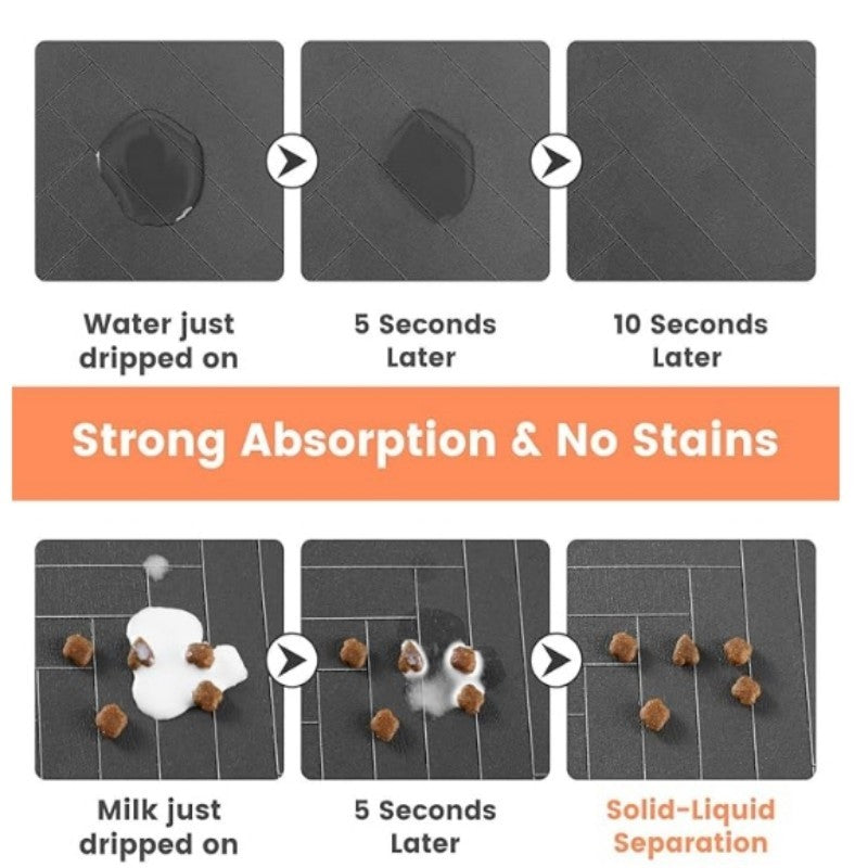 VIKAMA Cute Pet Placemats Cats And Dogs Universal Water-Absorbent Non-Slip Wash-Free Simple Pet Floor Mats Pet Supplies