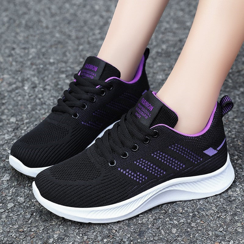 Litfun Women's Casual Sports Shoes Fashion Female Soft Bottom Sneakers Breathable Mesh Running Shoes Leisure Light Flats Shoes