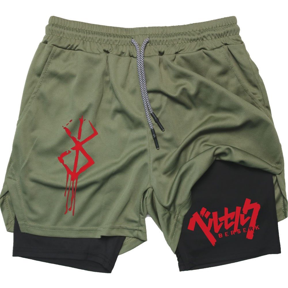 Men's High-Performance 2-in-1 Sport Shorts - Running Compression Training Yoga Fitness Workout Shorts with Pockets