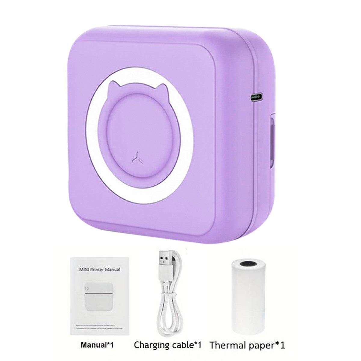 Portable Mini printer,thermal pocket Label printer, for Android or IOS APP, inkless sticker printer, suitable for home, office