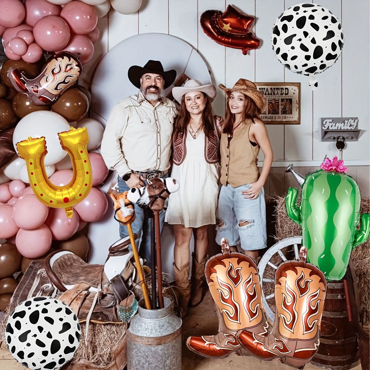 Western Party Balloons Horse Horseshoe Balloons Wild West Cowboy Rodeo Themed Birthday Party Bachelor Party Farm Decoration Gift