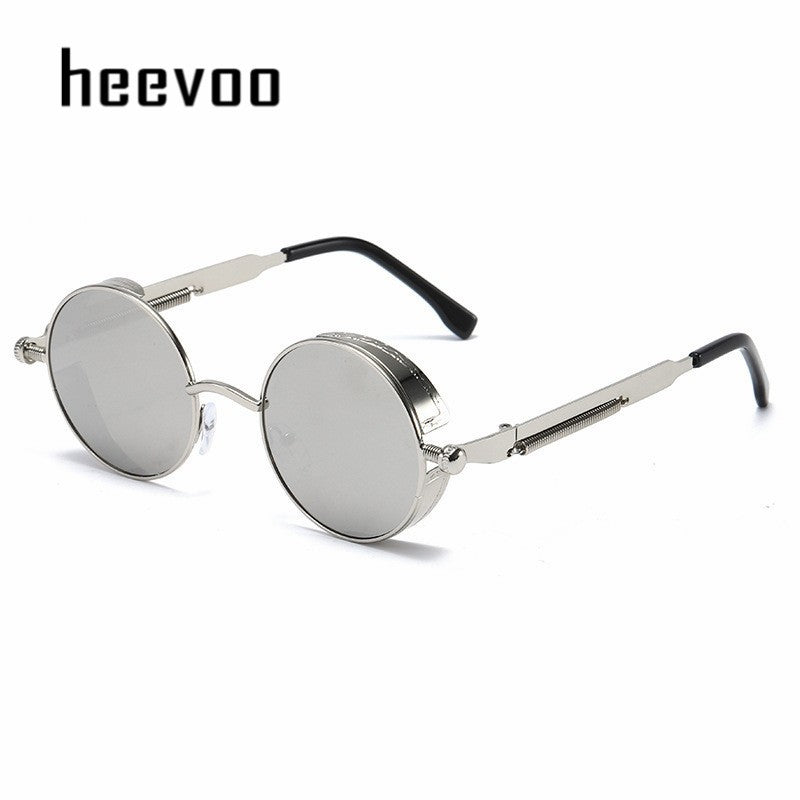 Metal Steampunk Sunglasses Men Women Fashion Round Glasses Brand Designer Vintage Sun Glasses High Quality Oculos de sol UV400