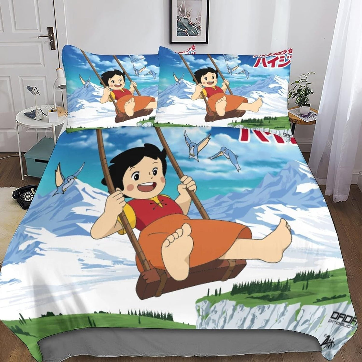 Heidi Bedding Set,Heidi The Girl From The Alps Bedding,Heidi and Family Duvet Cover Set,Bedroom Decoration