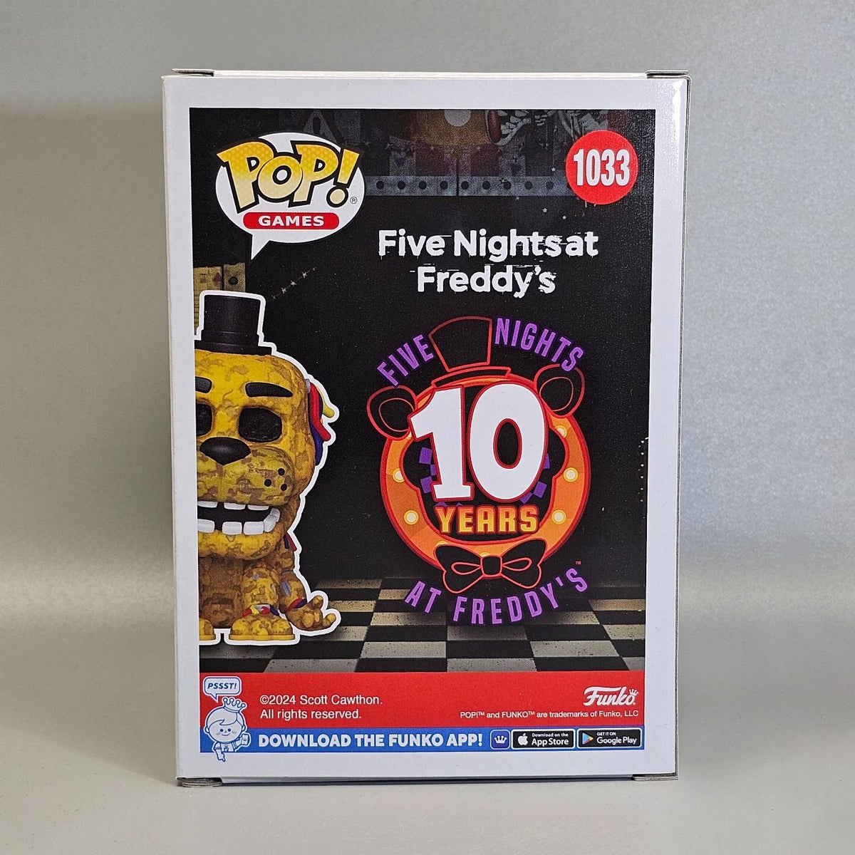 Withered Golden Freddy 1033 Figures FUNKO POP Five Nights at Freddy's 3.9inch Vinyl Figure Collectible Limited Edition Toy Gift