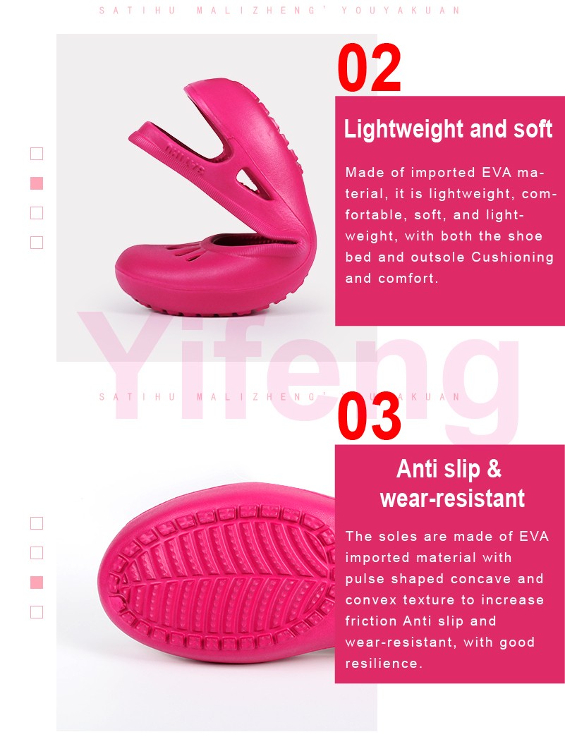 Certified Satihu Summer New Lightweight Anti Slip Hole Shoes Clog For Women's Flat Bottom Sandals Nurse Outdoor Beach Jelly