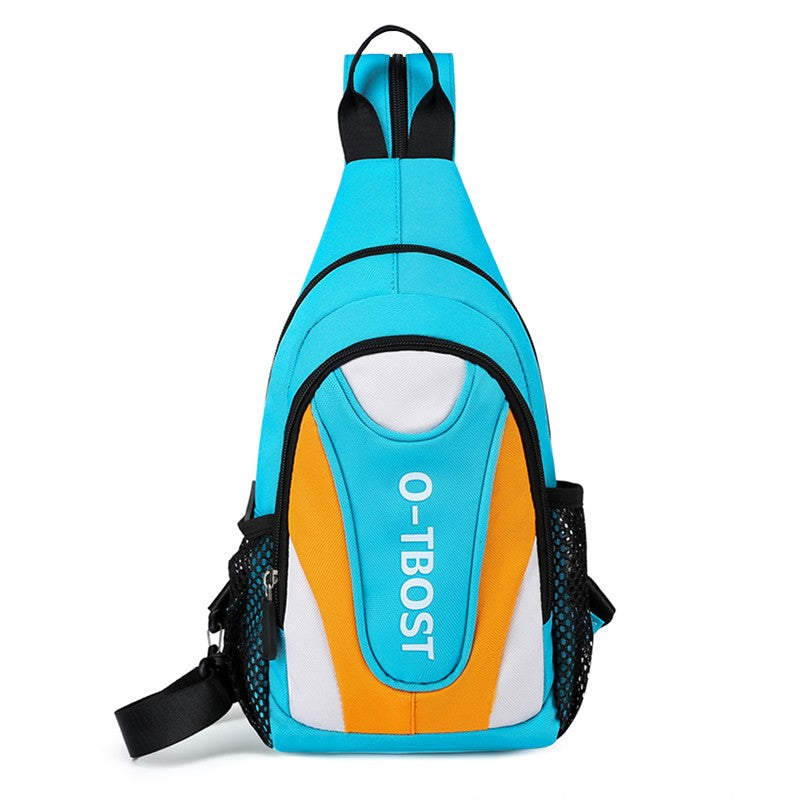 New outdoor leisure multifunctional single shoulder crossbody bag with large capacity Oxford cloth men's chest bag
