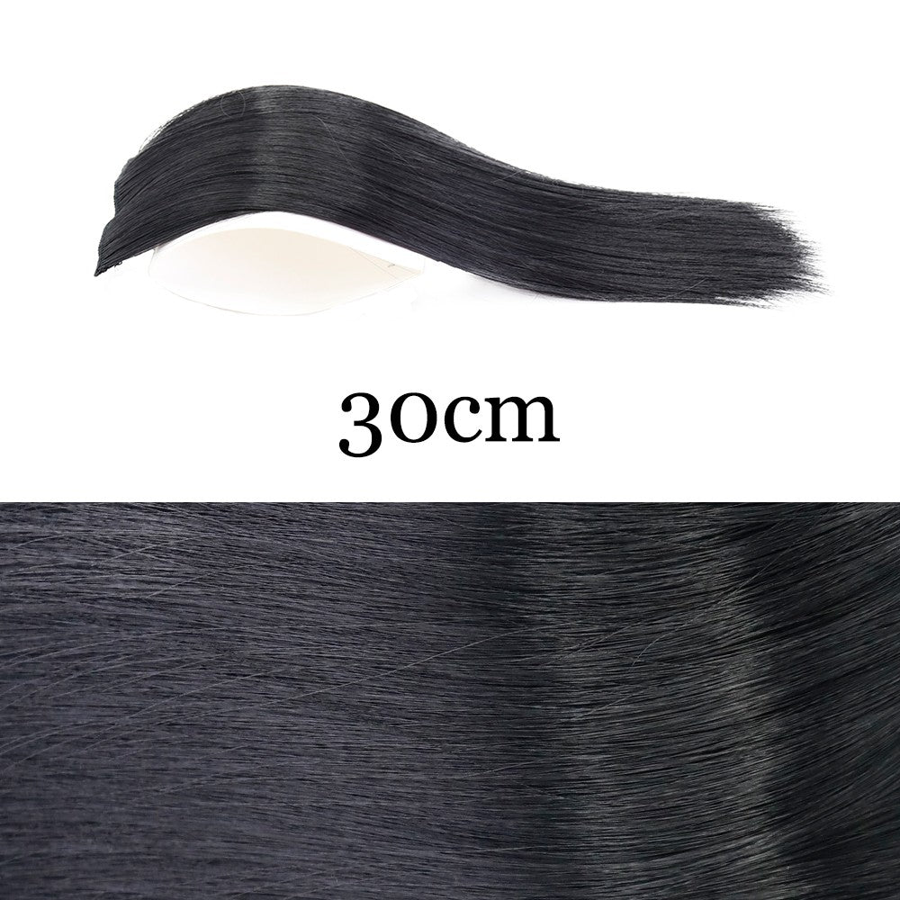 MERISI HAIR Synthetic Invisable Straight Hair Pads Clip In One Piece 2Clips Increase hair volume Hair Extensions Top Side Cover