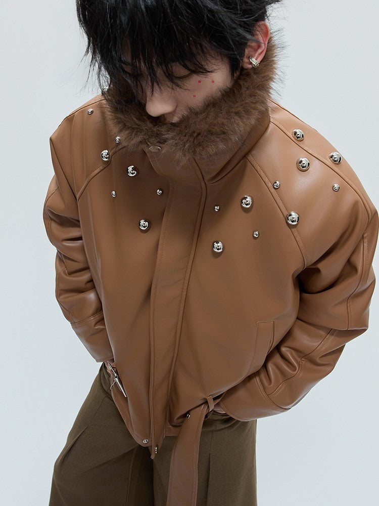 LUZHEN Winter Fashion High Quality Reversible Design Fur Liner Warm Leather Parka Men Original 2025 New Niche Padded Coat JY4797