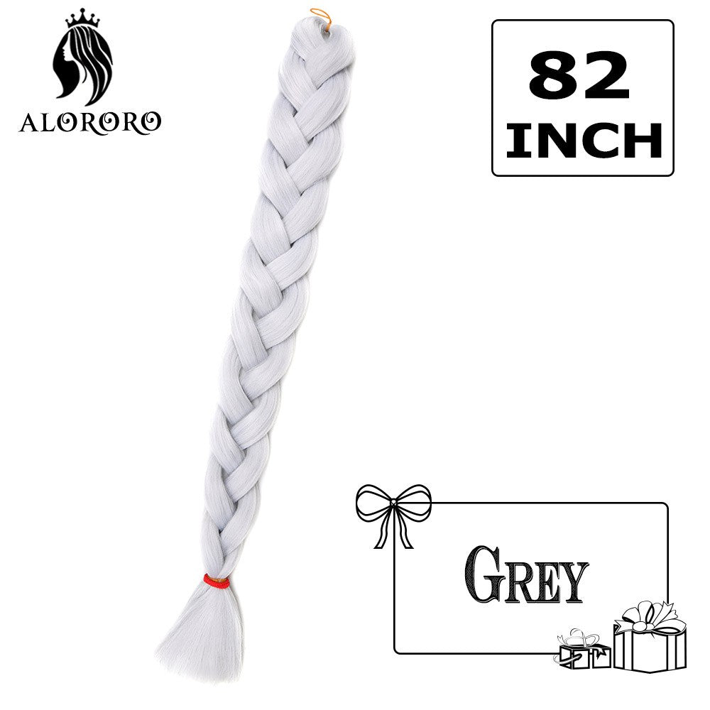 Alororo Synthetic Jumbo Braid Hair 82 Inch African Fake Hair High Temperature Fiber Puple Red Braiding Hair Extensions for Women