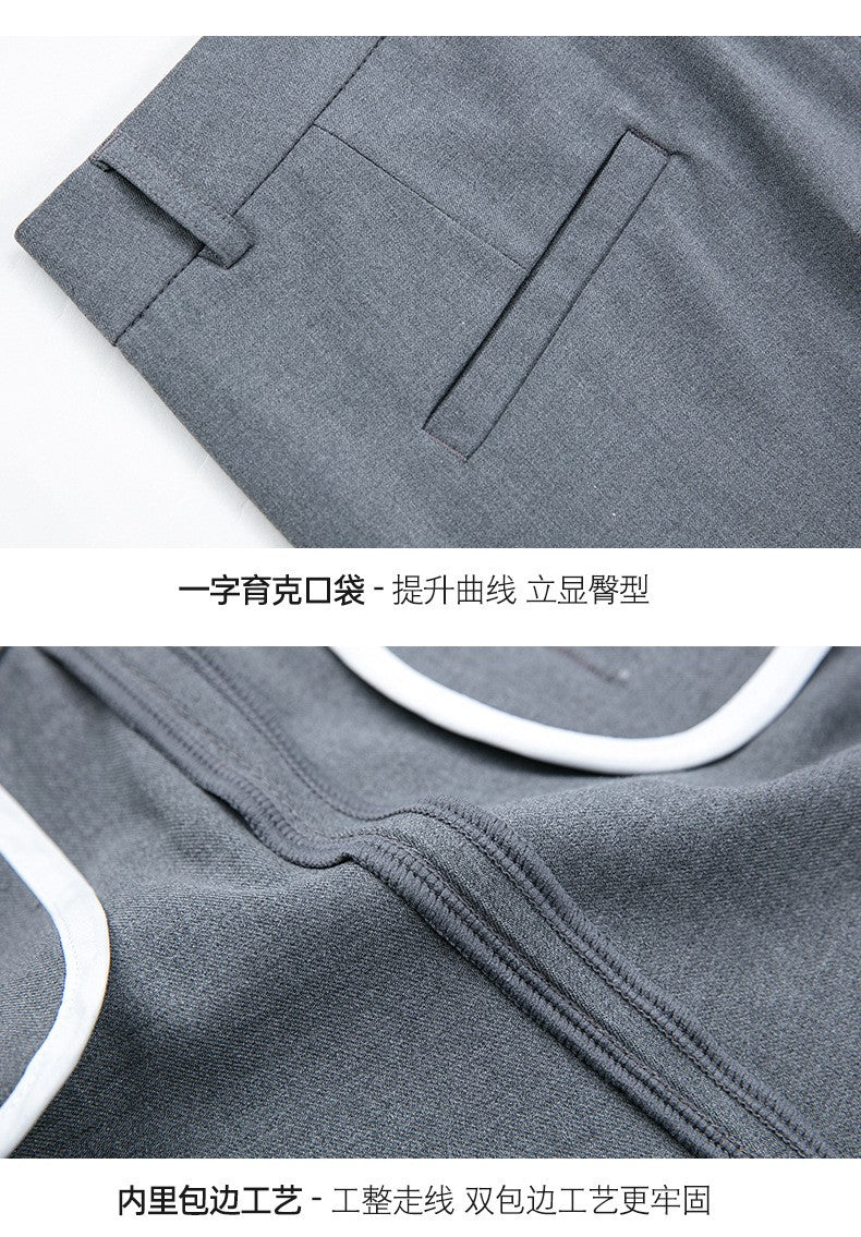 New Autumn Fashion Trousers Women's High Waisted Straight Suit Pants Loose Dress Pants Black Beige Grey Slacks Women Pantalones