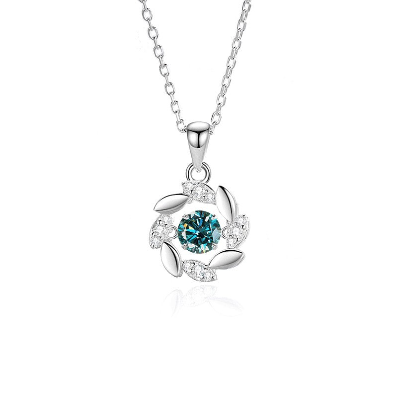 Moissanite Woman Pendant Sier Necklace For Women Chains Party Bridal Fine Jewelry 925sterling Silver Necklace