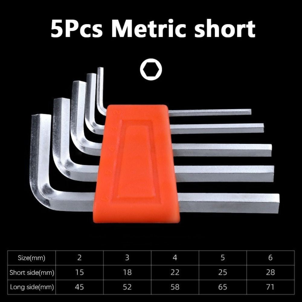 5/8/11 PCS Portable Short Arm Tool Size Allen Key Inch Wrench L Wrench Metric Wrench Allen Wrench
