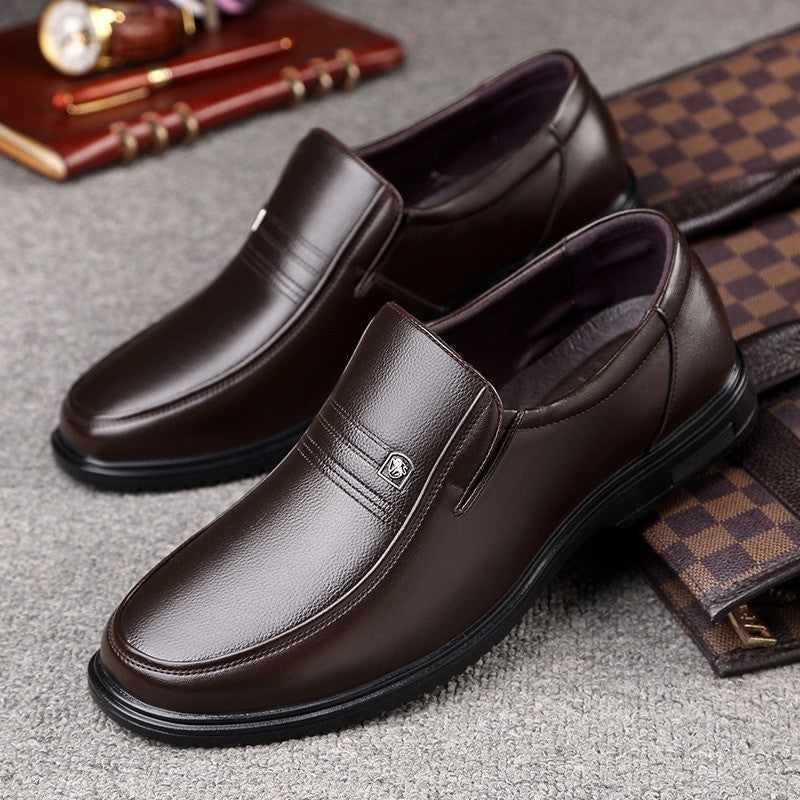 Handmade Genuine Leather Shoes Men Loafers Business Casual Shoes Classic Soft Leather Hombre Breathable Flat Shoes
