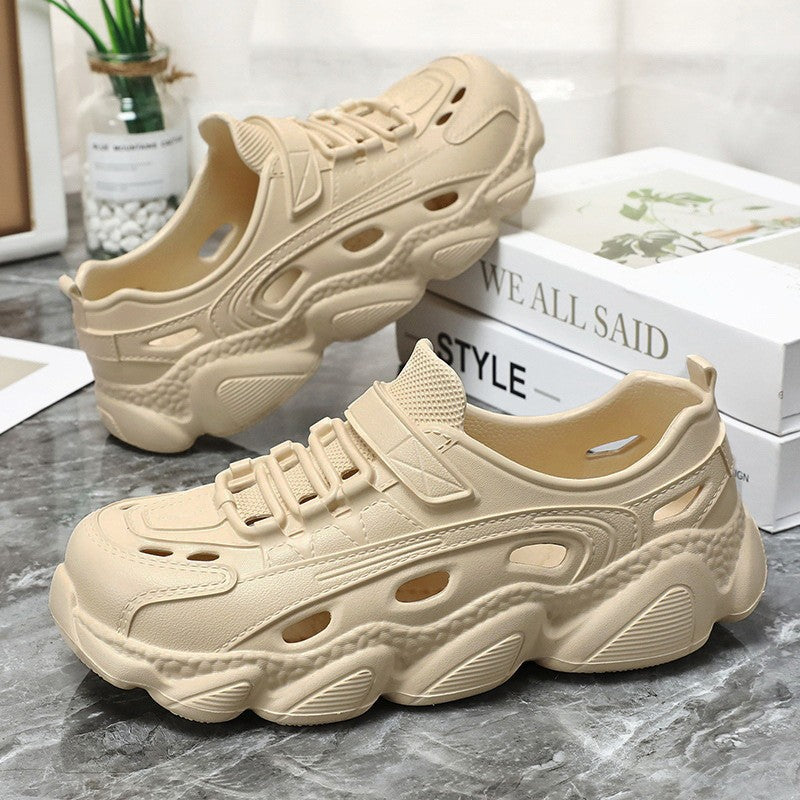 Summer Men's Super Light Sandals Waterproof Sneakers Slip On EVA Thick Sole Slides Fishing Driving Outdoor Jogging Flat Shoes