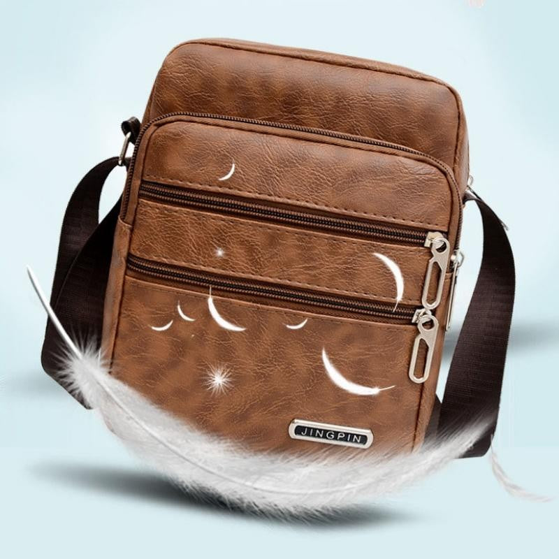 Men's PU Leather Crossbody Shoulder Bags High quality Tote Fashion Business Man Messenger Bag Leather Bags fanny pack