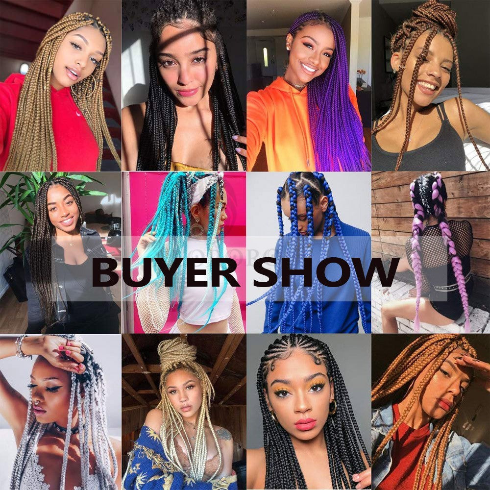 Alororo Synthetic Jumbo Braid Hair 82 Inch African Fake Hair High Temperature Fiber Puple Red Braiding Hair Extensions for Women