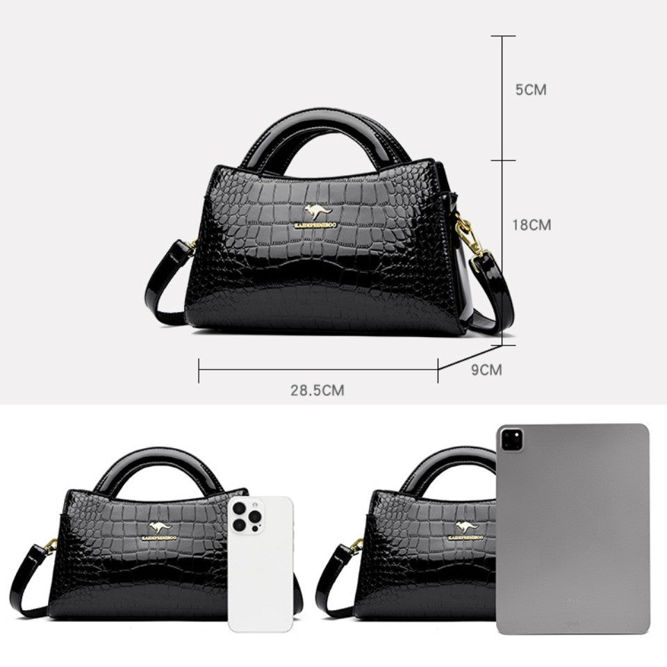 KAIDIFEINIROO Kangaroo Brand Alligator Pu Leather Shoulder Crossbody Bag Clutch Hand Bags for Mother Small Women Handbags New